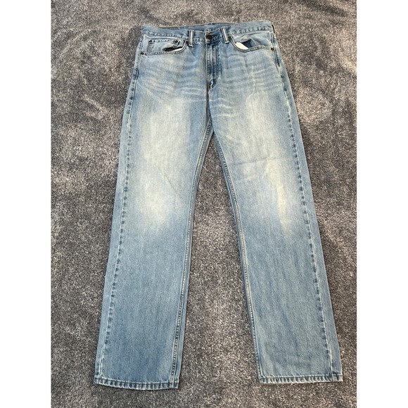 Levi's Other - Levis 505 Regular Fit Straight Leg Light Wash Denim Jeans Mens 34x34 Blue